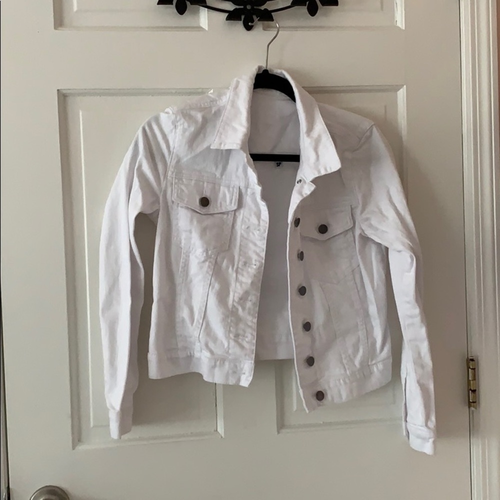 White jean jacket